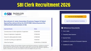 SBI Clerk Recruitment 2026, SBI Clerk Vacancy 2026, SBI Clerk 1538 Vacancy, SBI Junior Associate Recruitment 2026, SBI Clerk Backlog Recruitment