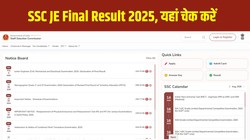 SSC JE Final Result 2025 Declared: एसएससी जेई फाइनल रिजल्ट घोषित, 1731 अभ्यर्थियों का फाइनल सिलेक्शन, देखें Selection List और आगे क्या करना होगा