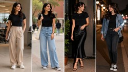 ऑफिस से लेकर कैजुअल आउटिंग तक, ब्लैक टी-शर्ट से इस तरह क्रिएट करें 4 अलग-अलग लुक