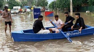 gurgaon boat waterlogging