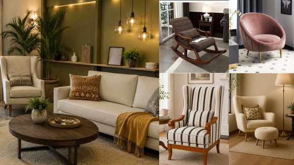 living room chair designs | stylish chairs for living room | wooden chairs for living room