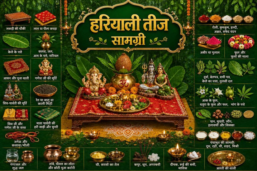 Hariyali teej, hariyali teej 2026, kab hai hariyali teej 2026, hariyali teej samagri, hariyali teej puja samagri, hariyali teej samagri list, hariyali teej puja samagri list, hariyali teej 2026, hariyali teej 2026 samagri, hariyali teej puja vidhi, hariyali teej vrat samagri, hariyali teej vrat puja samagri, hariyali teej pooja saman, teej puja samagri, hariyali teej solah shringar, hariyali teej pooja samagri, hariyali teej shopping list, hariyali teej items list, हरियाली तीज सामग्री, हरियाली तीज की सामग्री, हरियाली तीज पूजा सामग्री, हरियाली तीज पूजा सामग्री लिस्ट, हरियाली तीज सामग्री लिस्ट, हरियाली तीज 2026 सामग्री, हरियाली तीज 2026 पूजा सामग्री, हरियाली तीज पूजा विधि, हरियाली तीज व्रत सामग्री, हरियाली तीज व्रत पूजा सामग्री, हरियाली तीज सामान लिस्ट, हरियाली तीज पूजा सामान, तीज पूजा सामग्री, तीज व्रत सामग्री, हरियाली तीज सोलह श्रृंगार, हरियाली तीज पूजन सामग्री, हरियाली तीज की पूजा कैसे करें, हरियाली तीज पर क्या क्या सामग्री चाहिए, हरियाली तीज सामग्री 2026, हरियाली तीज पूजा सामग्री 2026,