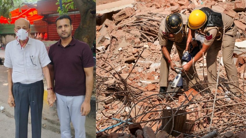 Delhi Satya Niketan Building Collapse LIVE, delhi building collapse