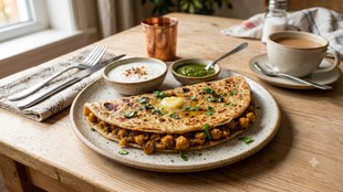 Leftover Chana Sabzi Paratha Recipe