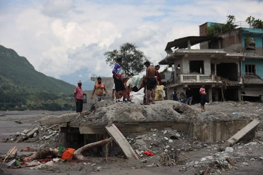 Nepal destruction after disaster