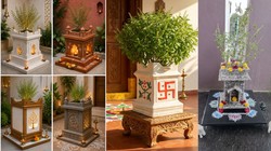 लकड़ी से लेकर मार्बल तक, तुलसी के पौधे के लिए यहां देखें स्टैंड के आकर्षक डिजाइन्स, बढ़ जाएगी आंगन की शोभा