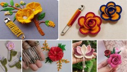 सेफ्टी पिन को यूं घुमाया और बन गया खूबसूरत फूल, आसान है ये Beautiful Flowers DIY आइडिया