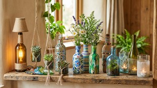 glass bottle home decor