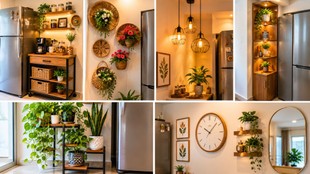 fridge area decor | fridge area decoration ideas | how to decorate fridge area