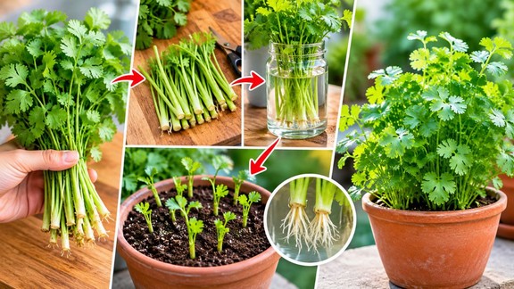 how to plant dhaniya at home | gardening tips | How to Grow Coriander from Roots