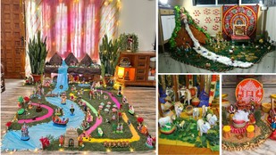 Janmashtami kanha jhanki decoration at home | janmashtami par jhanki kaise sajaye