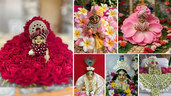 laddu gopal shringar | Vrindavan Bihari | laddu gopal ko phoolon se kaise sajaye