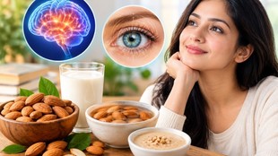 Almond milk for eyesight, Almonds for vision improvement, How to improve eyesight naturally, Remove glasses naturally, Desi almonds benefits for eyes, Black pepper with milk for eyesight, Eye health home remedy