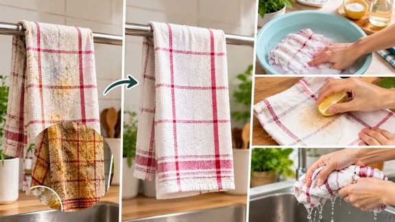 towel saaf karne ka tarika| Kitchen-towel-cleaning-tips | how to remove-grease-bad-odor