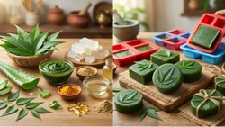 नीम की पत्तियों में सिर्फ ये चीजें मिलाकर घर पर बना सकते हैं हर्बल साबुन | Homemade Neem Soap