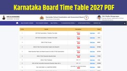 Karnataka Board Time Table 2027: कर्नाटक बोर्ड की 10वीं-12वीं परीक्षा का टाइमटेबल जारी, फरवरी से शुरू होंगे एग्जाम, Direct Link से डाउनलोड करें पीडीएफ