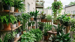 Plant in limited sunlight