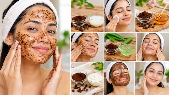 coffee facial at home | what to mix with coffee for face | how to do facial at home