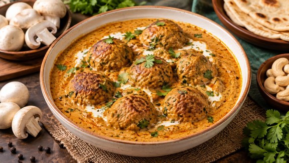 mushroom kofta recipe | how to make mushroom kofta | dinner recipe