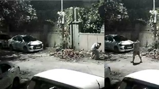Greater Noida viral video, Sector Beta 1 garbage incident, Greater Noida CCTV footage, man caught dumping garbage, Greater Noida civic sense, garbage dumping fine, Sector Beta 1 RWA,