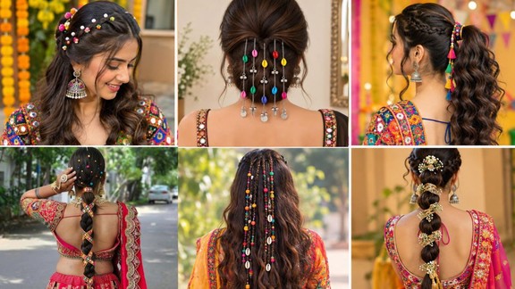 hairstyle ideas for Navratri look | Navratri look | Navratri 2026, hairstyles for traditional dress